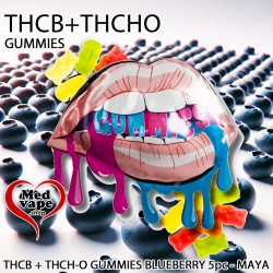 THCB + THCH-O GUMMIES BLUEBERRY 5pc - MAYA WEED CANNABIS LEGAL THC